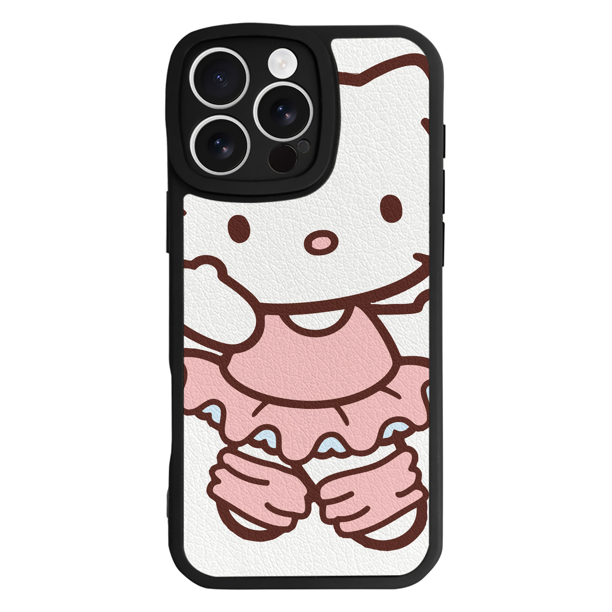 （画像用） Hello Kitty ハローキティ 【iPhone 16シリーズ対応】シリコンスマホケース（レザー調） 材質：シリコン